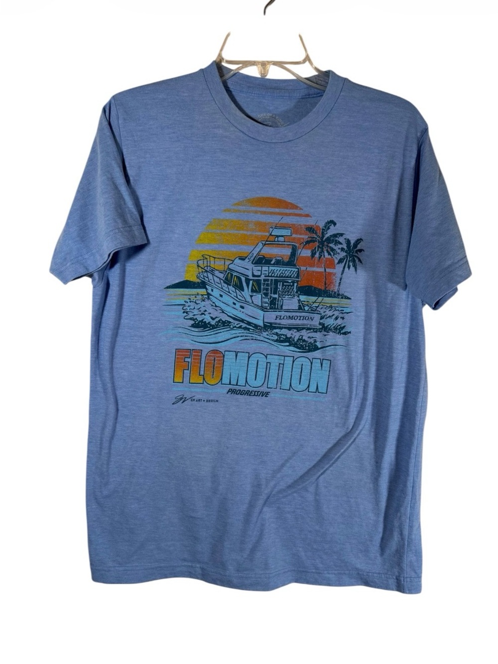 GV Art Design Flomotion Progressive boat t shirt men’s large